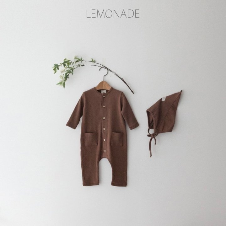 Lemonade - Korean Baby Fashion - #babyoninstagram - Peanut Bonnet Suit Set - 2