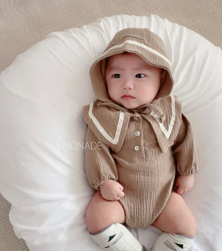 Lemonade - Korean Baby Fashion - #babyoninstagram - Mocha Bonnet Suit - 12