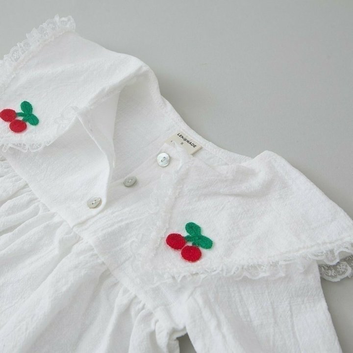 Lemonade - Korean Baby Fashion - #babyoninstagram - Navi Cherry Bonnet Suit - 6