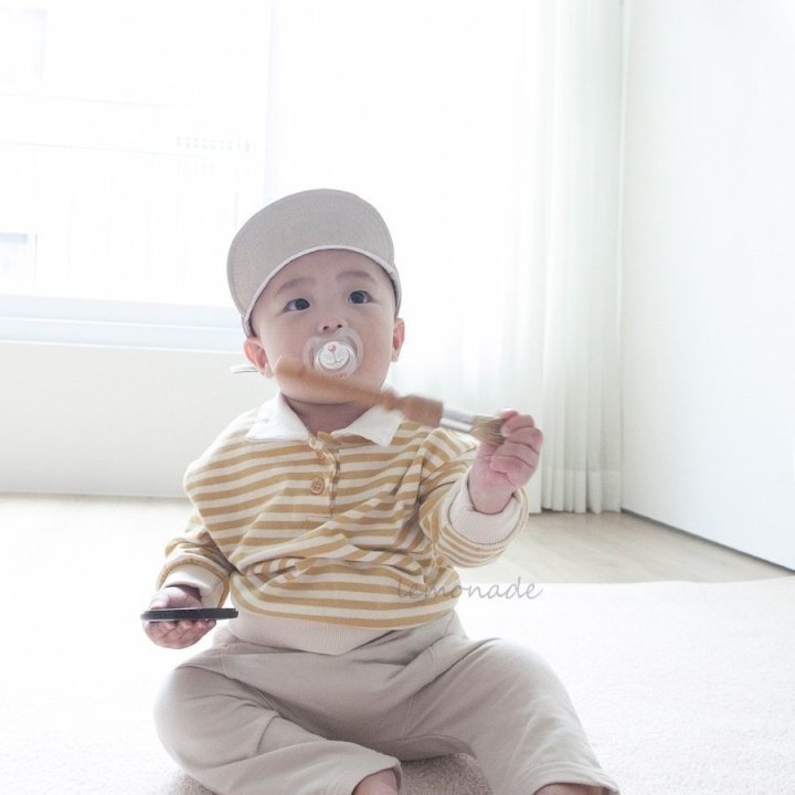 Lemonade - Korean Baby Fashion - #babyootd - Stripe Collar Tee - 9