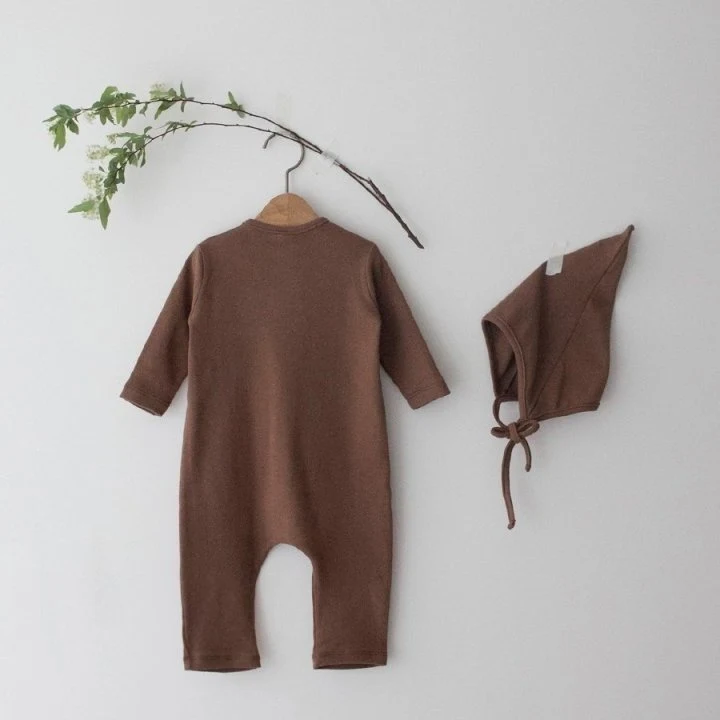Lemonade - Korean Baby Fashion - #babyootd - Peanut Bonnet Suit Set - 3