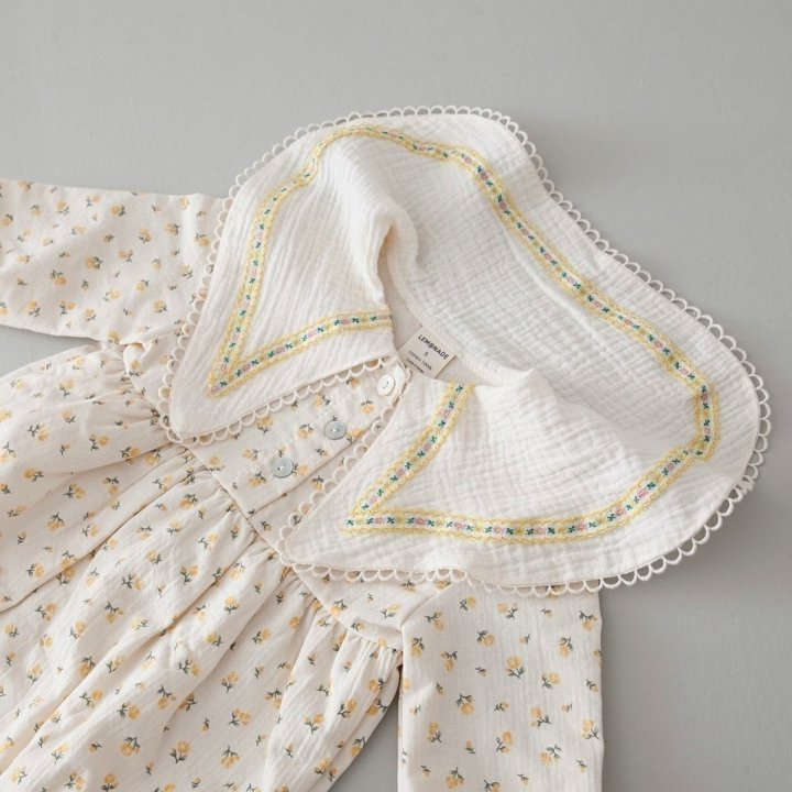 Lemonade - Korean Baby Fashion - #babyootd - Rose Bonnet Suit - 5