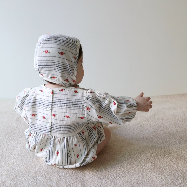 Lemonade - Korean Baby Fashion - #babyoutfit - Spring Suit Bonnet Set - 9