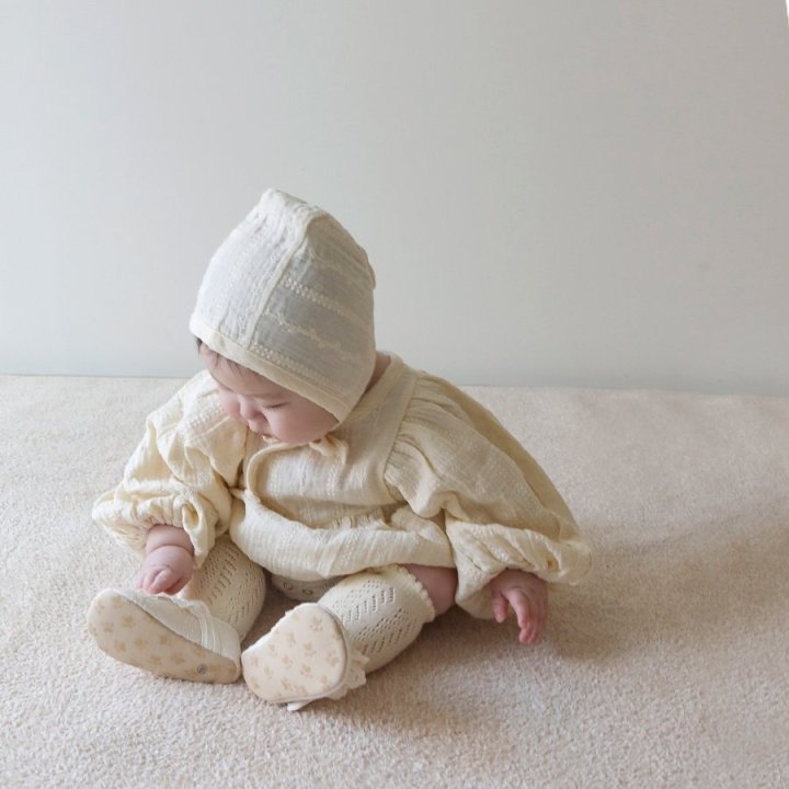 Lemonade - Korean Baby Fashion - #babyoutfit - Kindo Suit Bonnet Set - 11