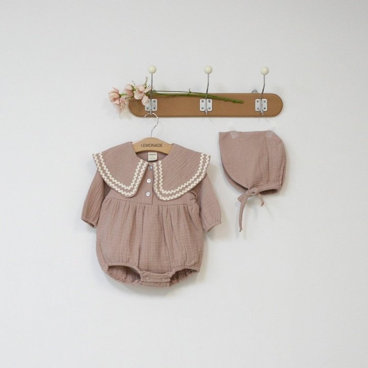 Lemonade - Korean Baby Fashion - #babyoutfit - Aria Suit Bonnet Set - 8