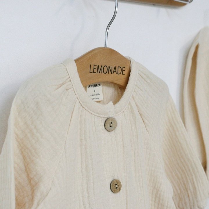 Lemonade - Korean Baby Fashion - #babyoutfit - Latte Suit Bonnet Set - 5