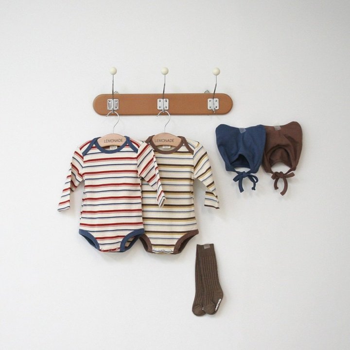 Lemonade - Korean Baby Fashion - #babyoutfit - Como Suit Bonnet Set