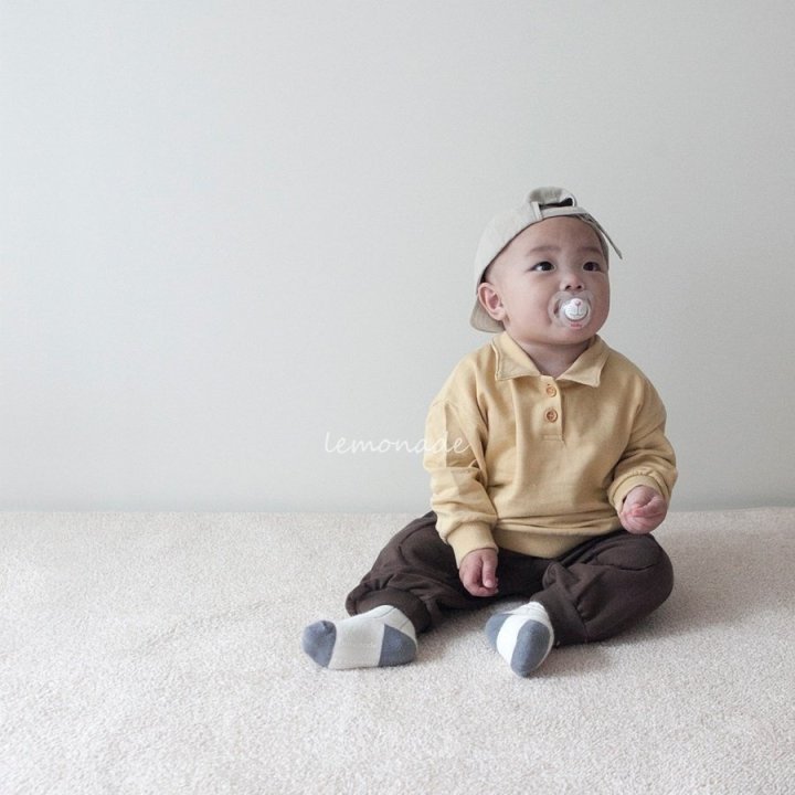 Lemonade - Korean Baby Fashion - #babyoutfit - Plain Collar Tee - 12
