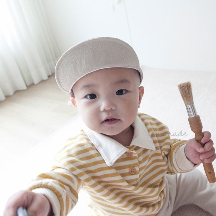 Lemonade - Korean Baby Fashion - #babyoutfit - Stripe Collar Tee - 10