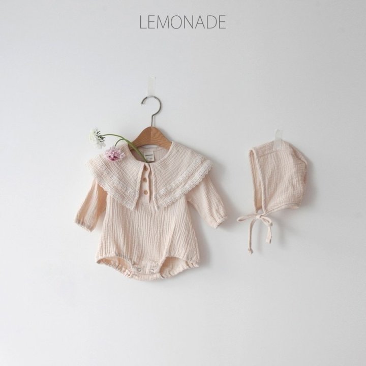 Lemonade - Korean Baby Fashion - #babyoutfit - Celine Bonnet Suit Set - 3