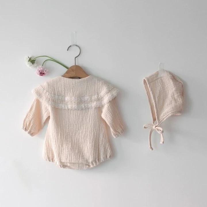 Lemonade - Korean Baby Fashion - #babyoutfit - Celine Bonnet Suit Set - 4