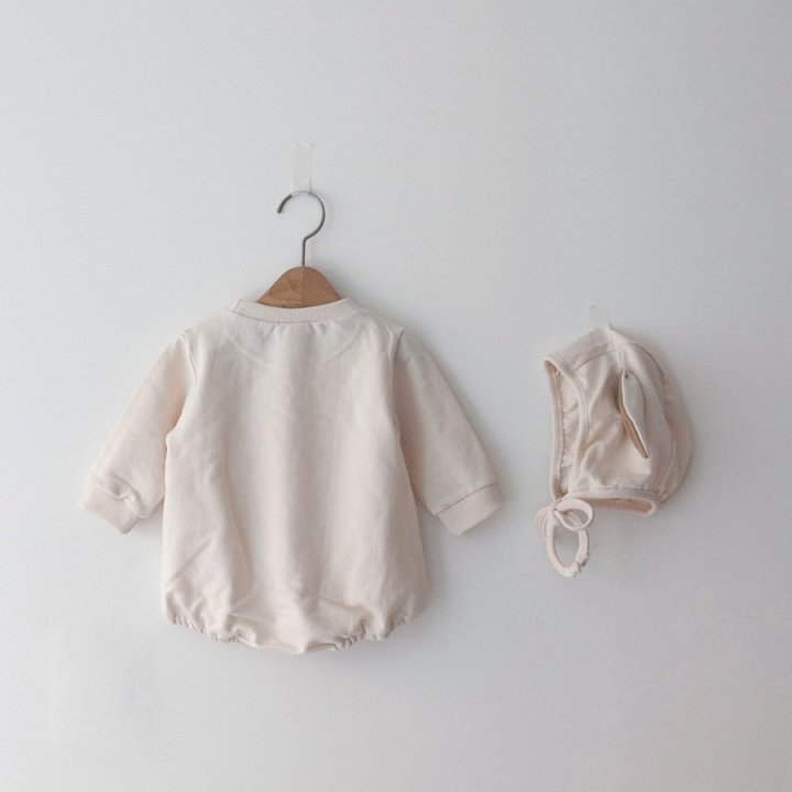 Lemonade - Korean Baby Fashion - #babyoutfit - Bunny Bunny Bonnet Suit Set - 3