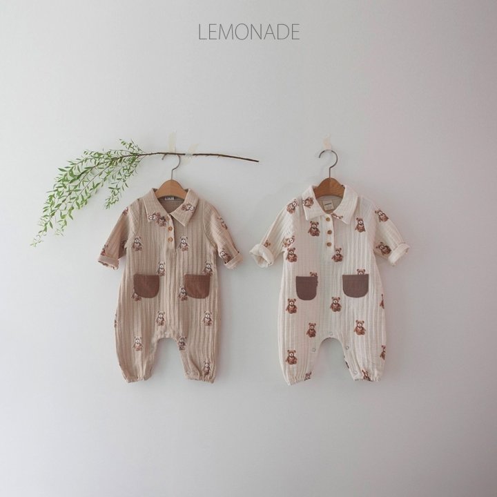 Lemonade - Korean Baby Fashion - #babyoutfit - Stick Bear Suit
