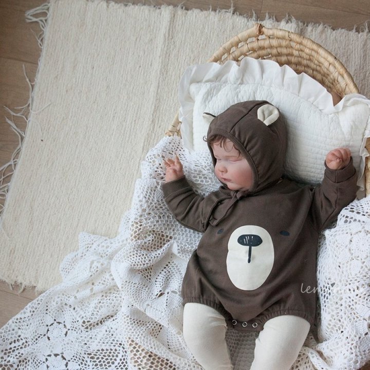 Lemonade - Korean Baby Fashion - #babyoutfit - Bear Suit Bonnet Suit - 11