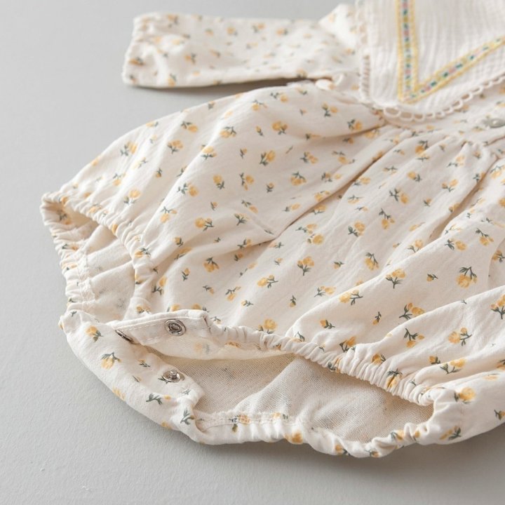 Lemonade - Korean Baby Fashion - #babyoutfit - Rose Bonnet Suit - 7