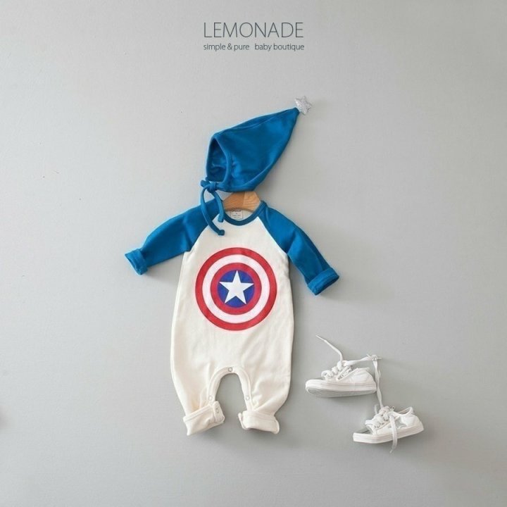 Lemonade - Korean Baby Fashion - #babyoutfit - Captain Bonnet Suit