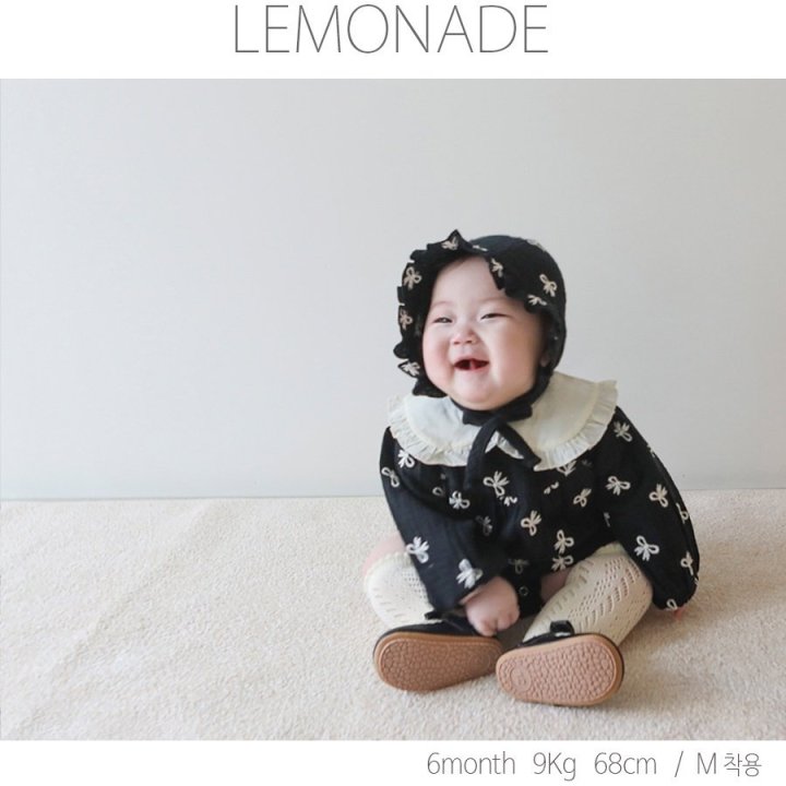 Lemonade - Korean Baby Fashion - #babywear - Ebony Suit Bonnet Set - 10