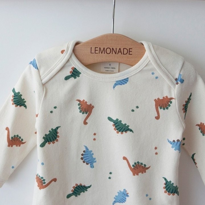 Lemonade - Korean Baby Fashion - #babywear - Dino Suit Bonnet Set - 7