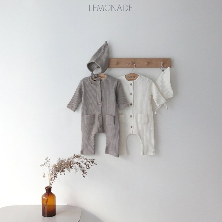Lemonade - Korean Baby Fashion - #babywear - Piano Bonnet Suit - 2