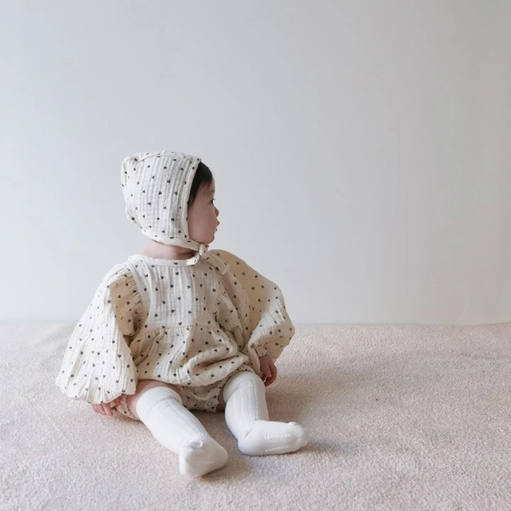 Lemonade - Korean Baby Fashion - #onlinebabyboutique - Eve Suit Bonnet Set - 9