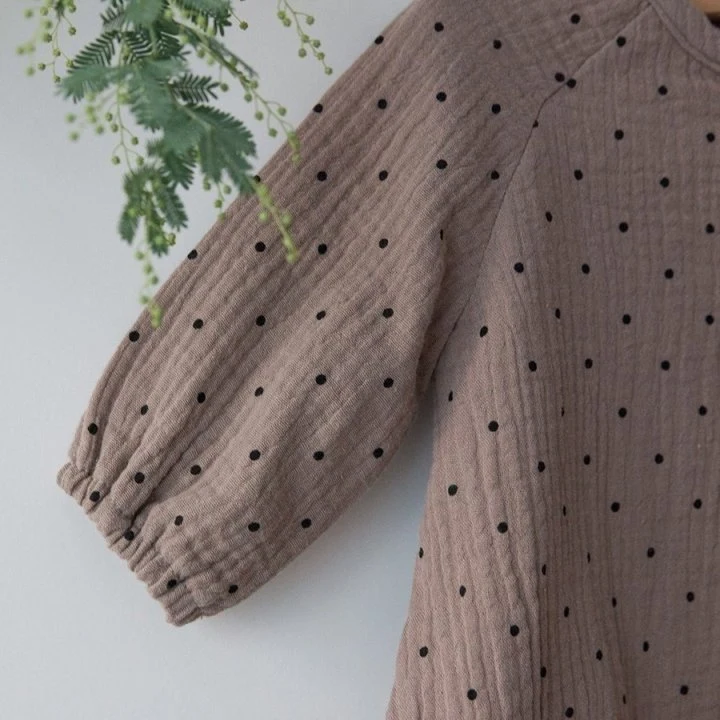 Lemonade - Korean Baby Fashion - #onlinebabyboutique - Dot Bonnet Suit - 5