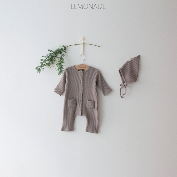 Lemonade - Korean Baby Fashion - #onlinebabyboutique - Piano Bonnet Suit - 3