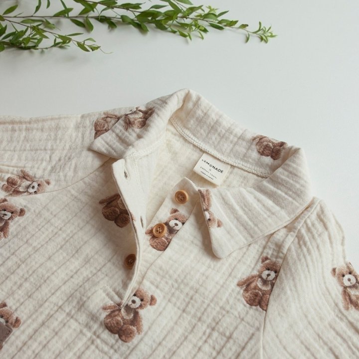 Lemonade - Korean Baby Fashion - #onlinebabyboutique - Stick Bear Suit - 3