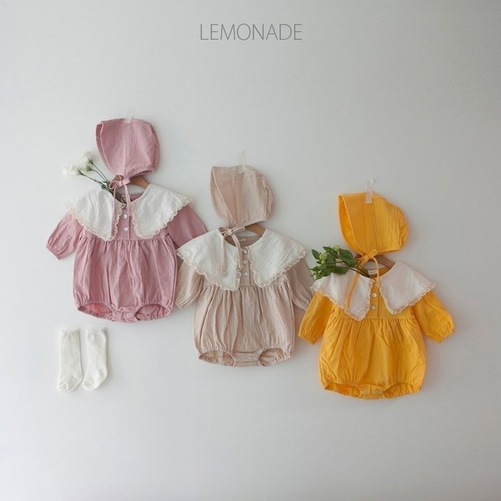 Lemonade - Korean Baby Fashion - #onlinebabyboutique - Sabre Bonnet Suit