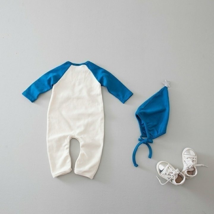 Lemonade - Korean Baby Fashion - #onlinebabyboutique - Captain Bonnet Suit - 3