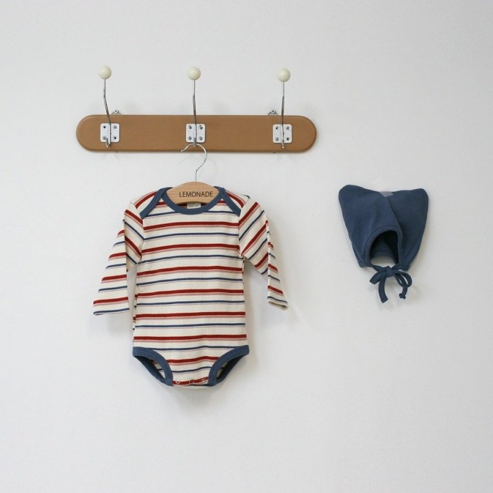 Lemonade - Korean Baby Fashion - #onlinebabyboutique - Como Suit Bonnet Set - 4