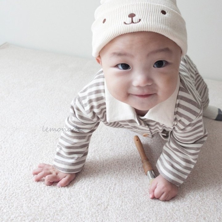 Lemonade - Korean Baby Fashion - #onlinebabyshop - Stripe Collar Suit - 11