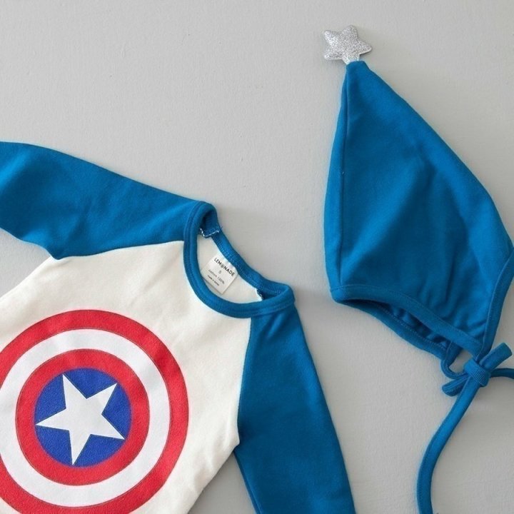 Lemonade - Korean Baby Fashion - #onlinebabyboutique - Captain Bonnet Suit - 4