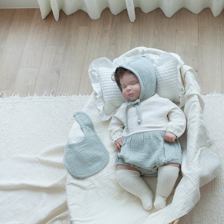 Lemonade - Korean Baby Fashion - #onlinebabyshop - Triple Bonnet Suit - 12
