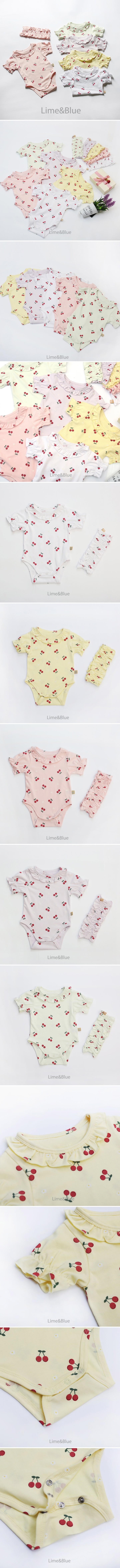 Lime & Blue - Korean Baby Fashion - #babyboutiqueclothing - Cherry Blossom Suit - 2