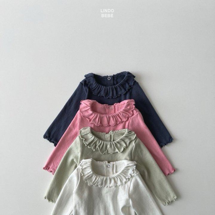 Lindo - Korean Baby Fashion - #babyboutique - Bebe Eyelet Frill Tee - 7