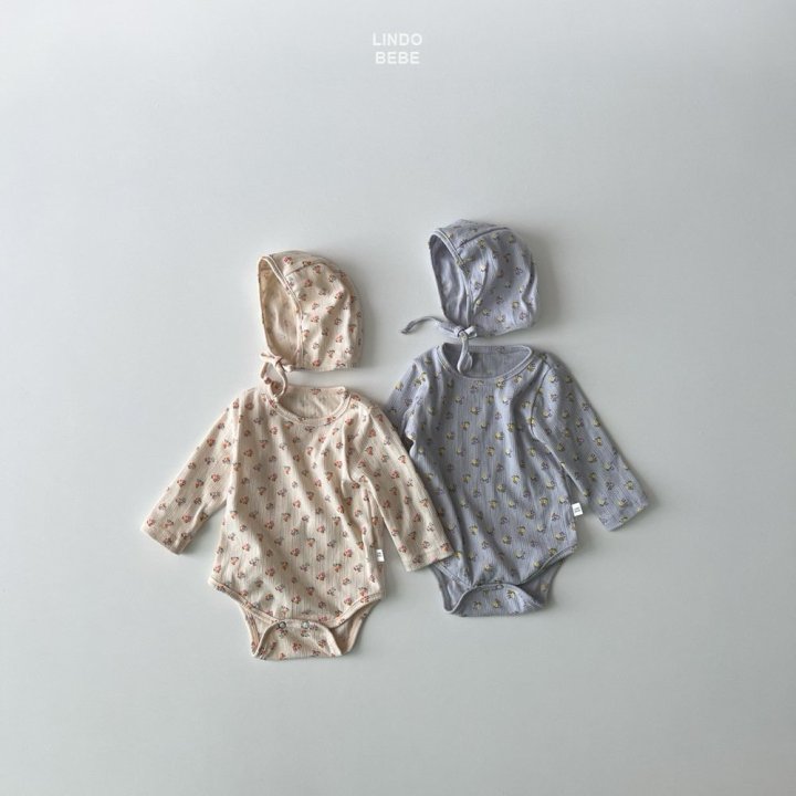 Lindo - Korean Baby Fashion - #babyboutique - Bebe Flower Suit (Bonnet Set)