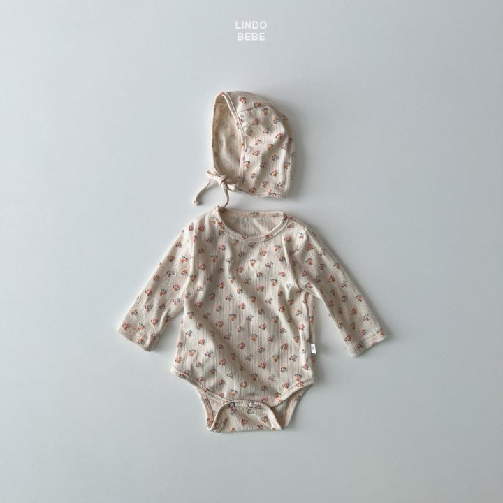 Lindo - Korean Baby Fashion - #babyboutiqueclothing - Bebe Flower Suit (Bonnet Set) - 3