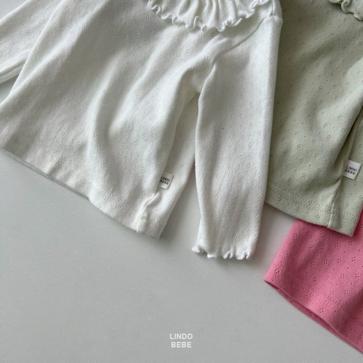 Lindo - Korean Baby Fashion - #babyclothing - Bebe Eyelet Frill Tee - 10