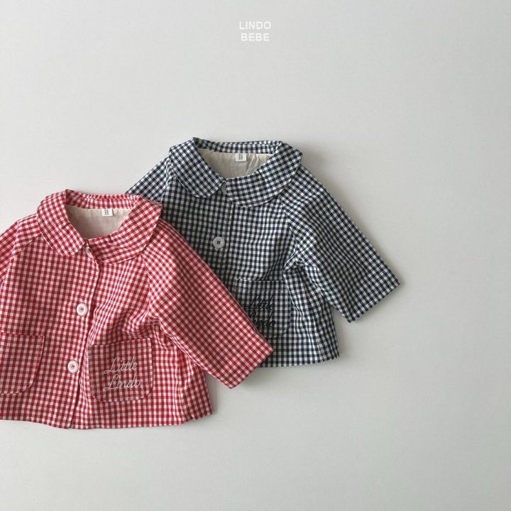 Lindo - Korean Baby Fashion - #babyclothing - Bebe Little Check Jacket - 8