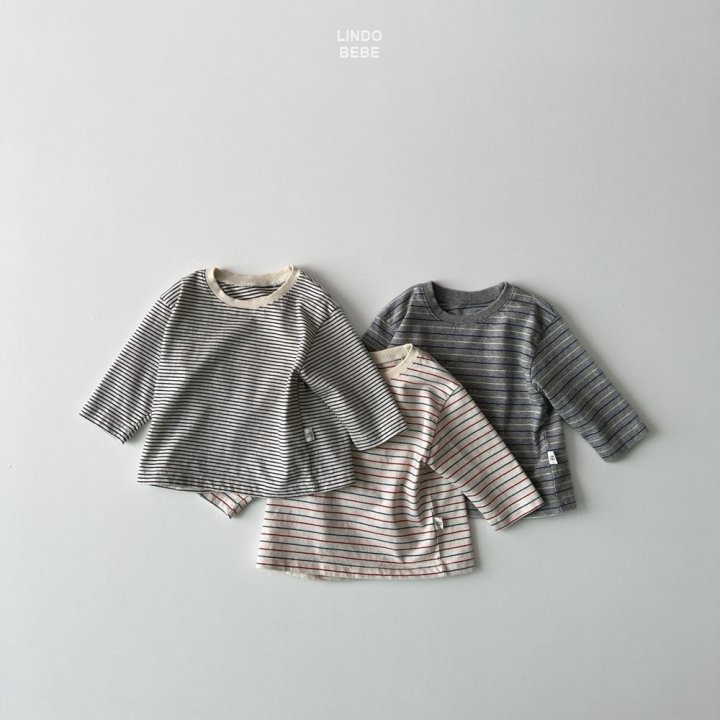 Lindo - Korean Baby Fashion - #babyclothing - Bebe Striped Tee