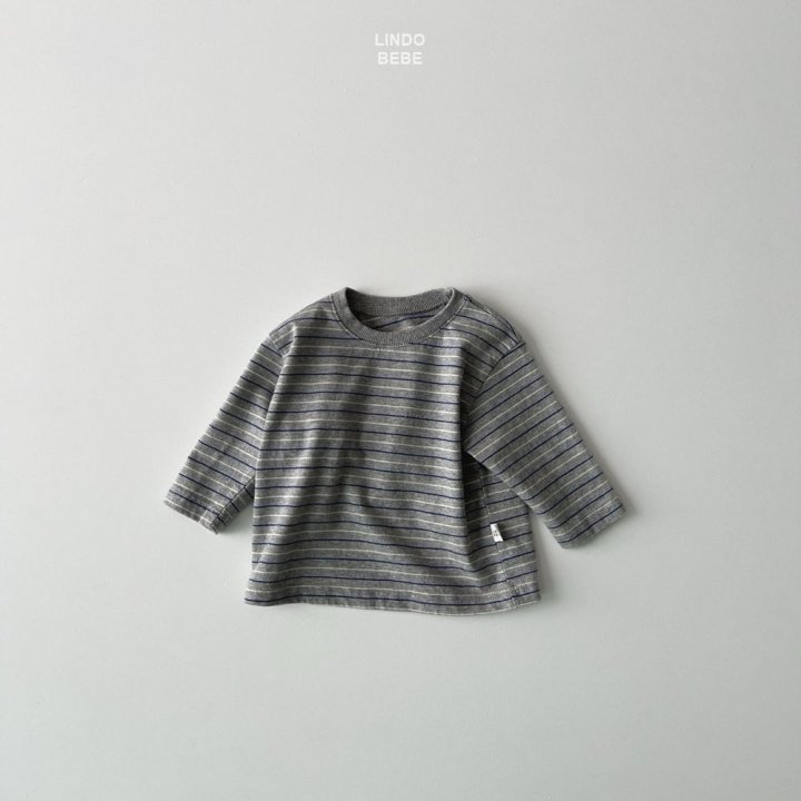 Lindo - Korean Baby Fashion - #babyfashion - Bebe Striped Tee - 2
