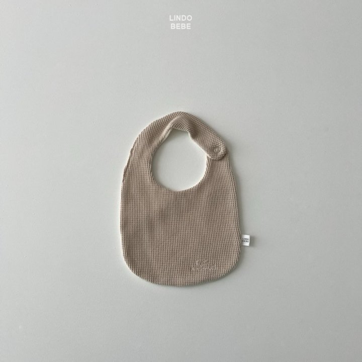 Lindo - Korean Baby Fashion - #babyfashion - Bebe Waffle Embroidery Bib - 4