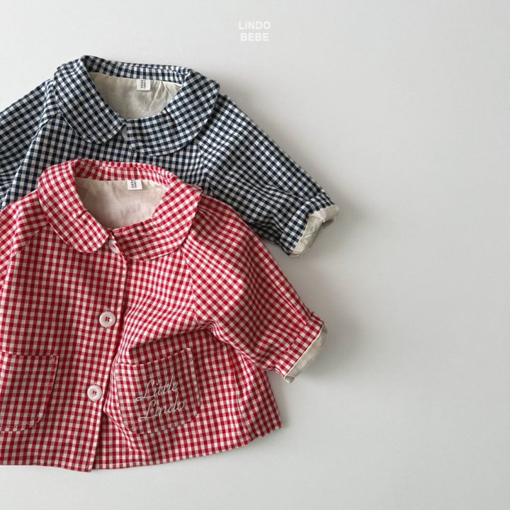 Lindo - Korean Baby Fashion - #babyfever - Bebe Little Check Jacket - 10