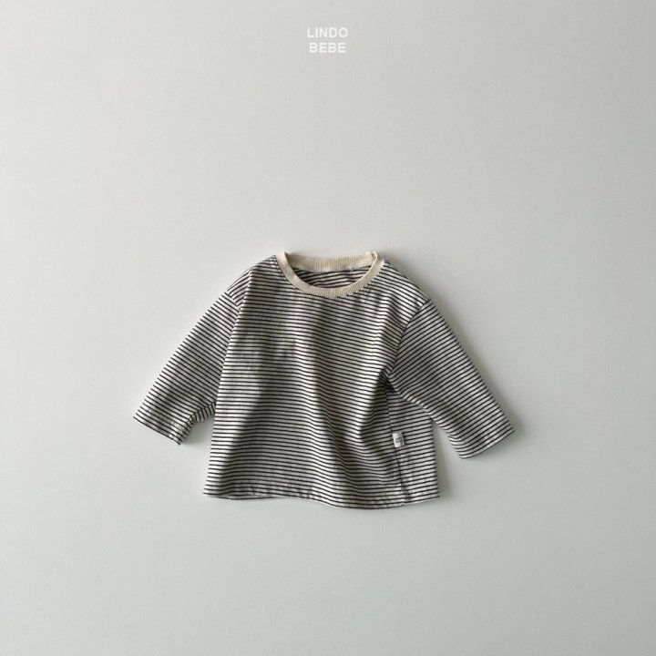 Lindo - Korean Baby Fashion - #babyfever - Bebe Striped Tee - 4