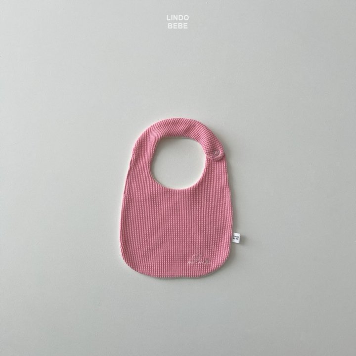 Lindo - Korean Baby Fashion - #babylifestyle - Bebe Waffle Embroidery Bib - 6