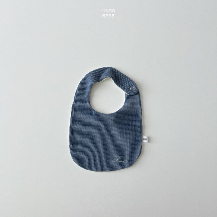 Lindo - Korean Baby Fashion - #babyoninstagram - Bebe Waffle Embroidery Bib - 7