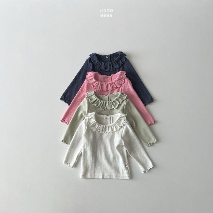 Lindo - Korean Baby Fashion - #babyootd - Bebe Eyelet Frill Tee