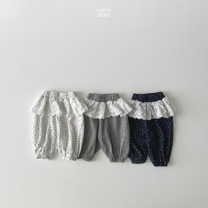 Lindo - Korean Baby Fashion - #babyoutfit - Bebe Popo Frill Pants - 5