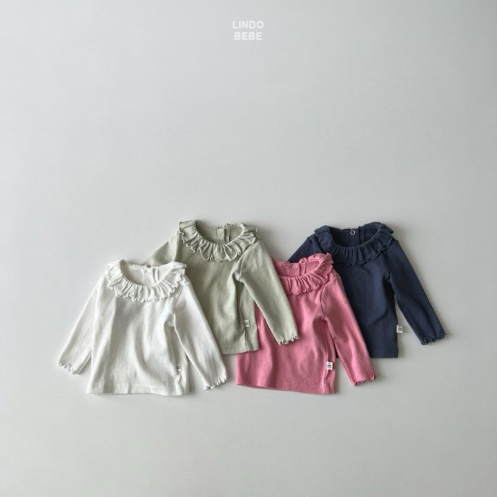Lindo - Korean Baby Fashion - #babyoutfit - Bebe Eyelet Frill Tee - 2