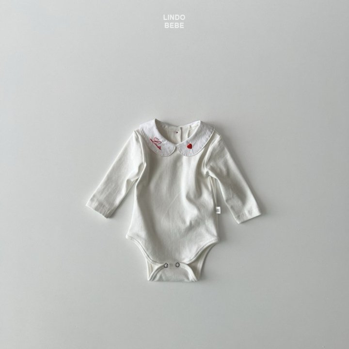 Lindo - Korean Baby Fashion - #babyoutfit - Bebe Heart Embroidery Suit